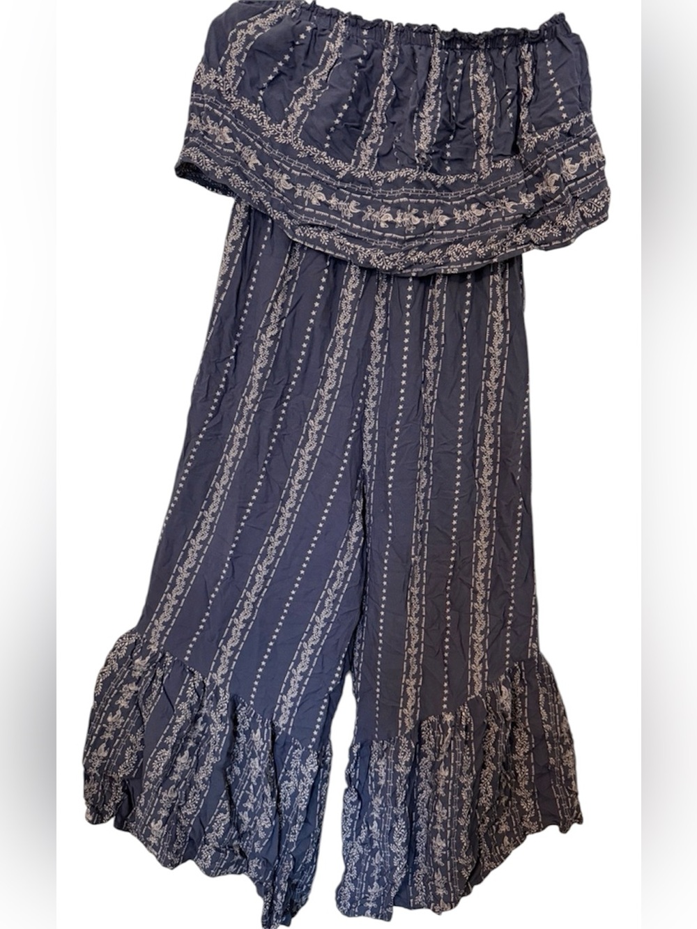 Jopna Off-Shoulder Smocked Boho Jumpsuit